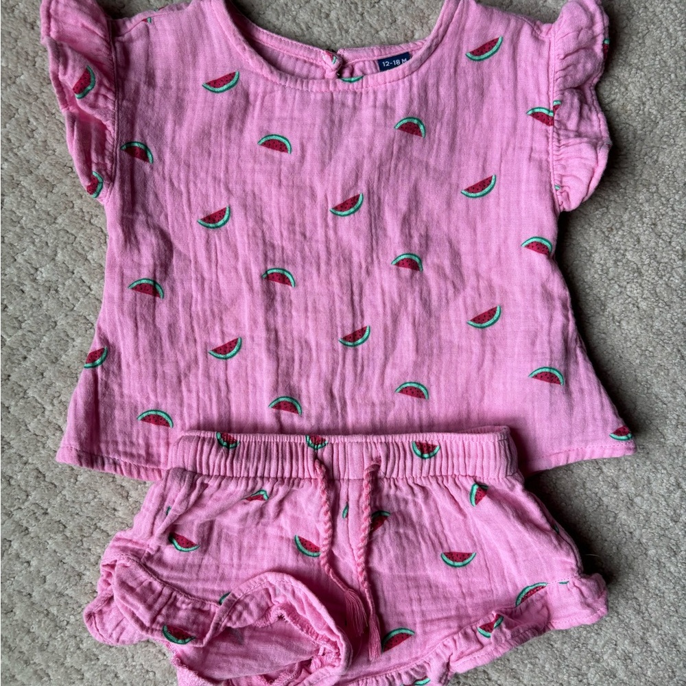Old Navy Pink Watermelon Kids Matching Set